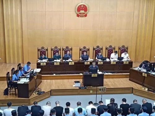 南陵检察提起公诉的徐某某等42人黑社会性质组织犯罪案一审公开开庭审理