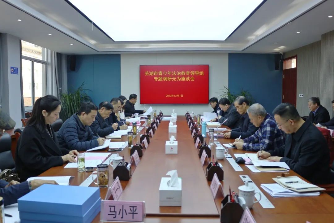 芜湖市青少年法治教育领导组专题调研无为座谈会在无为市检察院召开